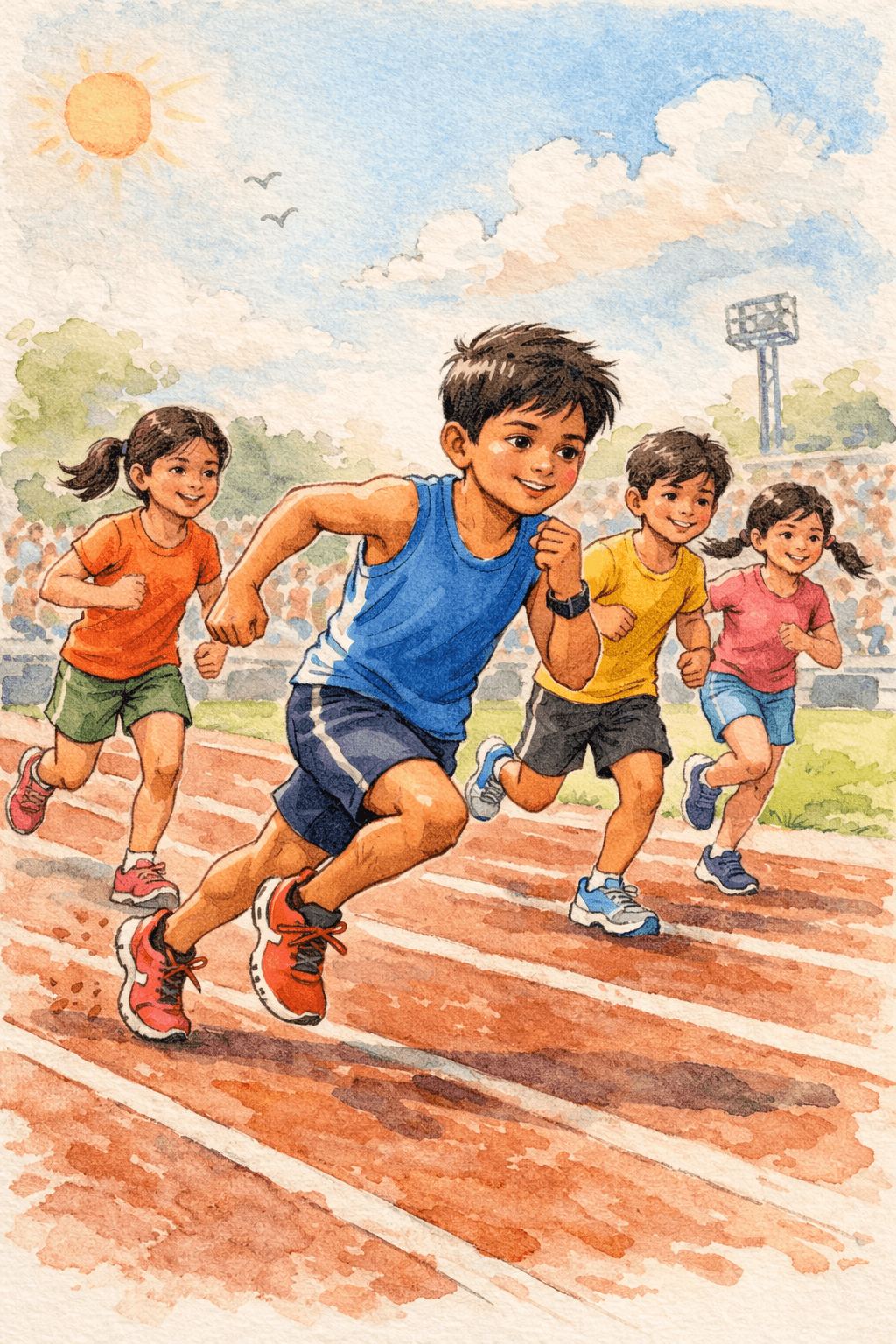 Athletics coaching including running javelin shot put archery at Sanjeevni Pathshala