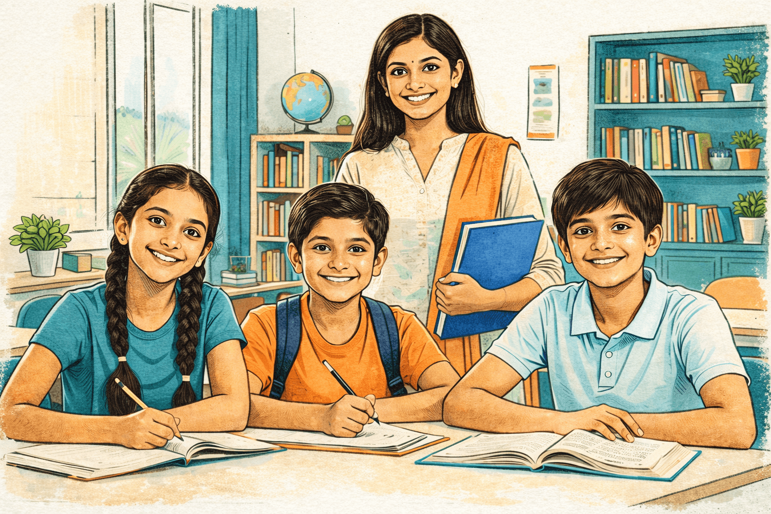 Students studying at Sanjeevni Pathshala coaching institute in Sasaram